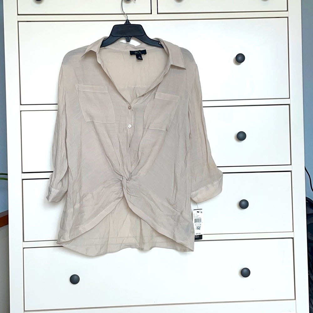 cute light long sleeve button up